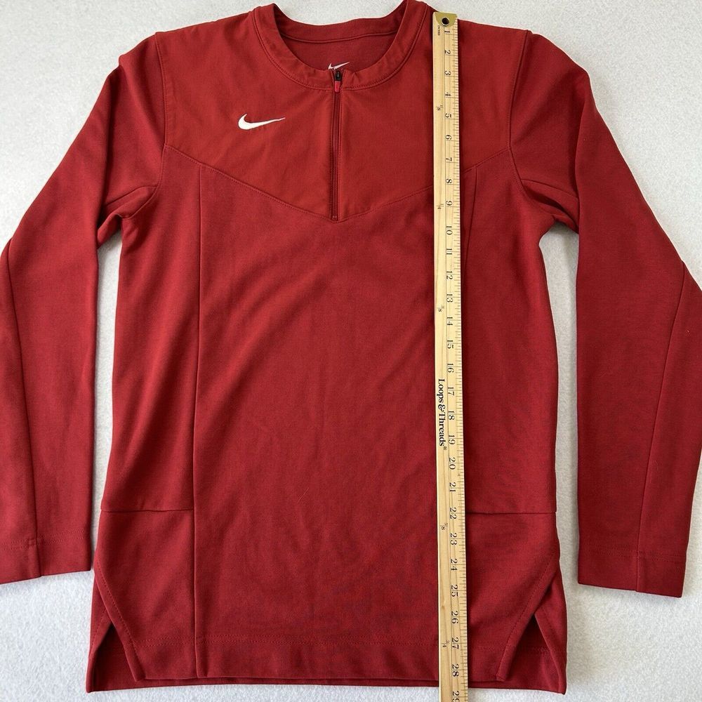 Nike 1/2 Zip Football Top Shirt Men's Small‎ Burgundy Red Dri Fit CW3509-613 - Picture 4 of 7